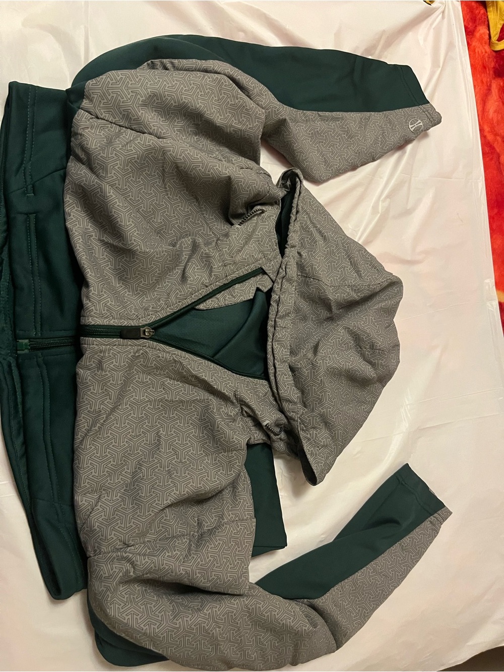 Holloway Women's Hooded Utility Jacket - Gray & Dark Green